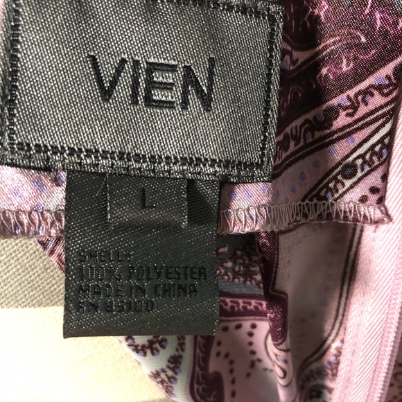 VIEN LADIES PAISLEY LAVENDER SLEEVELESS TOP PREOWNED SIZE L GREAT CONDITION - Picture 5 of 5